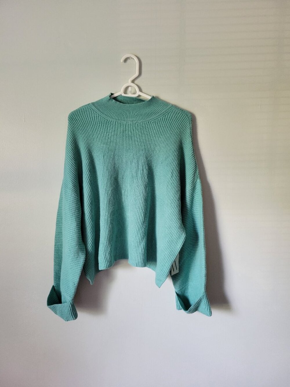 Worthington Green Sweater Women's XL Mock Neck Long Sleeve Knit Pullover NWT